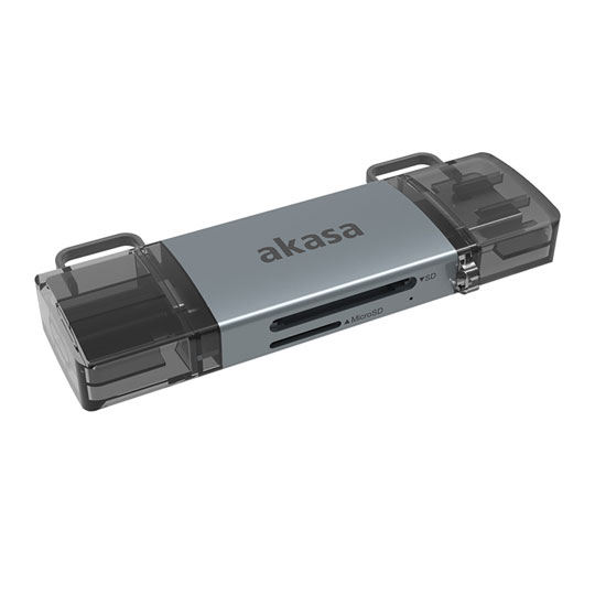 Akasa AK-CR-12 2-In-1 USB 3.2 OTG Dual Card Reader LN133576 | SCAN UK
