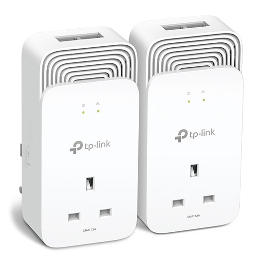 tp-link G.hn2400 Passthrough Powerline HomePlug 2x Ethernet Ports Kit