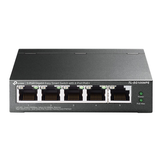 tp-link TL-SG105MPE 5-Port Gigabit Rackmount Switch with PoE+