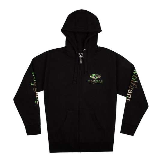 EVH Wolfgang Black and Camo Hoodie (Large)