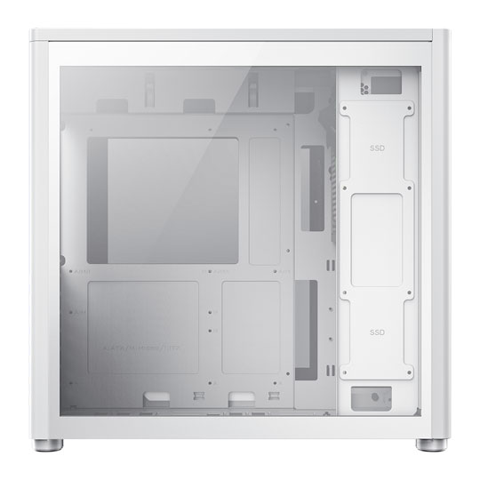 GameMax Spark Pro Mid Tower Tempered Glass White PC Gaming Case : image 2