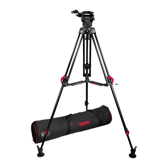 Cartoni Focus 8 Red Lock Mid Level Tripod Kit