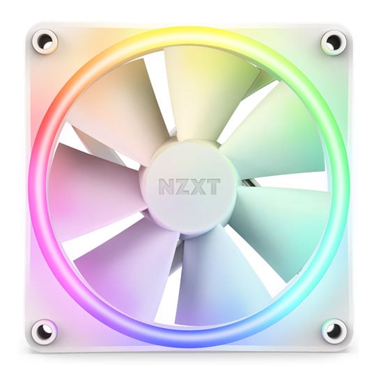 NZXT F120 RGB Duo 120mm PWM Fan 3 Pack with Controller White