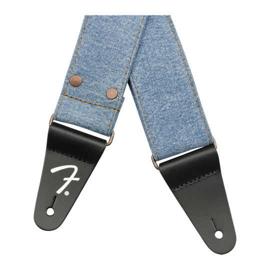 Fender x Wrangler Riveted Denim Strap, Light Indigo : image 3