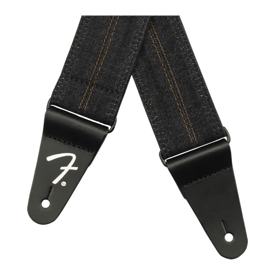 Fender x Wrangler Denim Strap, Washed Black Stitch : image 3