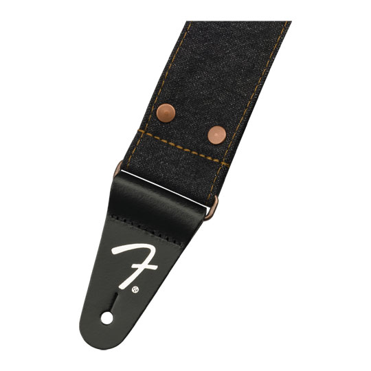 Fender x Wrangler Riveted Denim Strap, Black