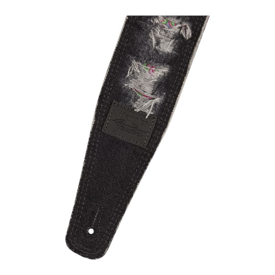 Fender x Wrangler Ripped Denim Strap, Black