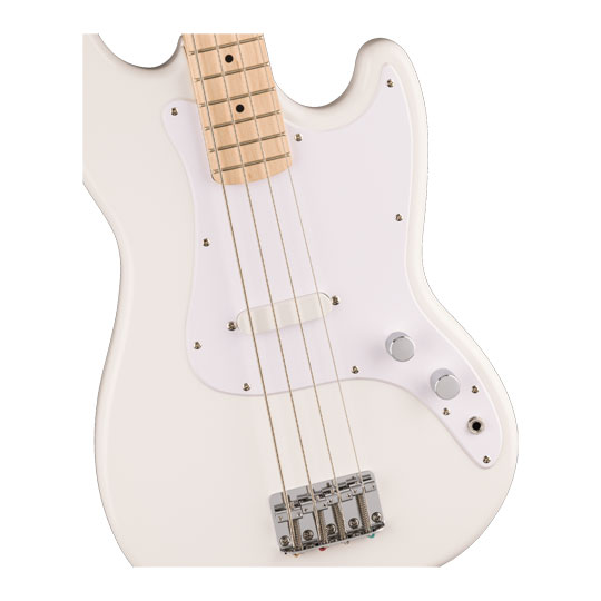 Squier Sonic Bronco Bass, Maple Fingerboard, White Pickguard, Arctic White