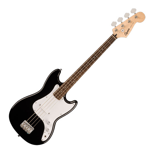 Squier Sonic Bronco Bass, Laurel Fingerboard, White Pickguard, Black