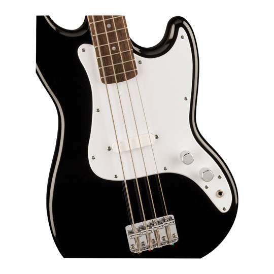 Squier Sonic Bronco Bass, Laurel Fingerboard, White Pickguard, Black