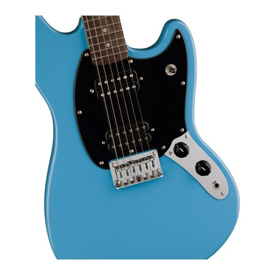 Squier Sonic Mustang HH, Laurel Fingerboard, Black Pickguard, California Blue