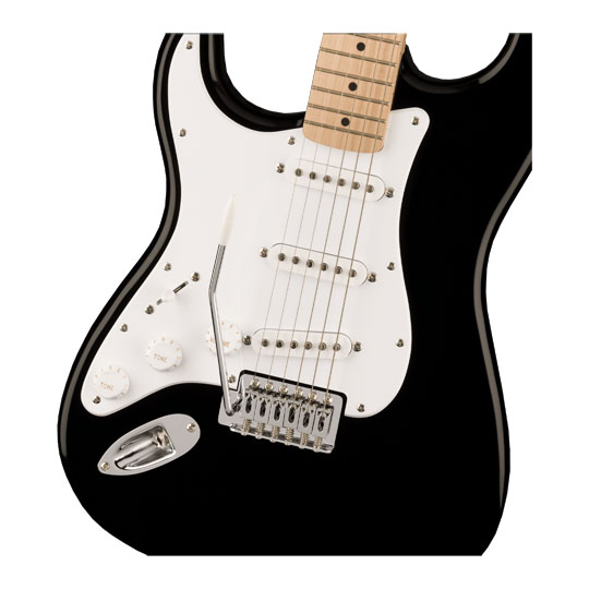 Squier Sonic Stratocaster Left-Handed, Maple Fingerboard, White Pickguard, Black