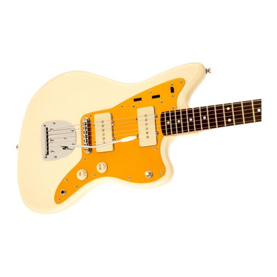 Squier J Mascis Jazzmaster, Laurel Fingerboard, Gold Anodized Pickguard, Vintage White