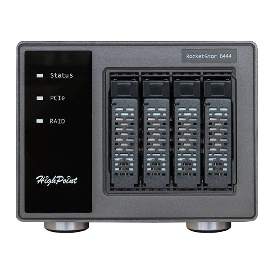 HighPoint RocketStor SSD6444 4-bay U.2/U.3 NVMe RAID Enclosure