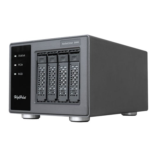 HighPoint RocketStor SSD6444 4-bay U.2/U.3 NVMe RAID Enclosure