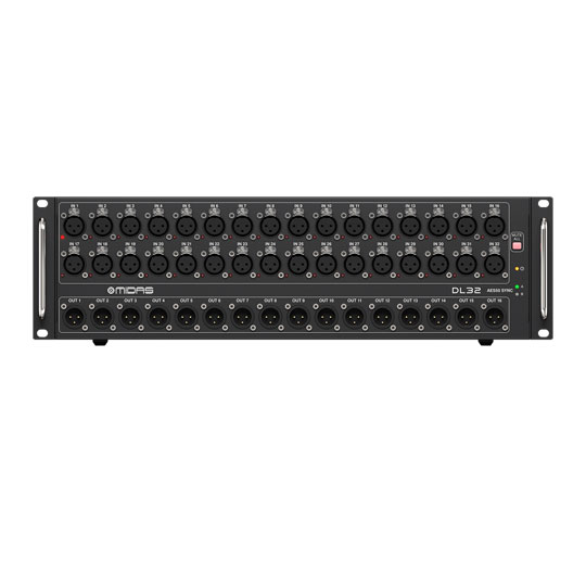 Midas DL32 - 32 Input, 16 Output Stage Box with 32 Midas Microphone Preamplifiers, ULTRANET and ADAT