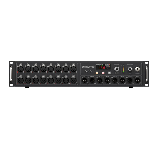 Midas DL16 - 16 Input, 8 Output Stage Box with 16 Midas Microphone Preamplifiers, ULTRANET and ADAT