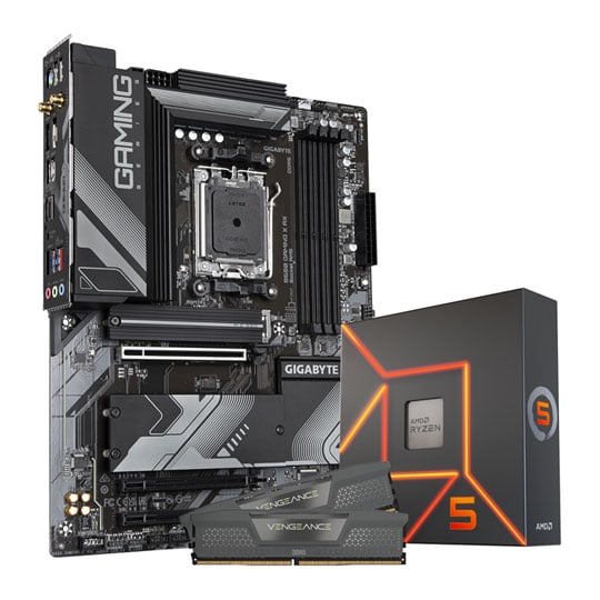 Gigabyte B650 GAMING X AX + AMD Ryzen 5 7600X CPU + 32GB Corsair