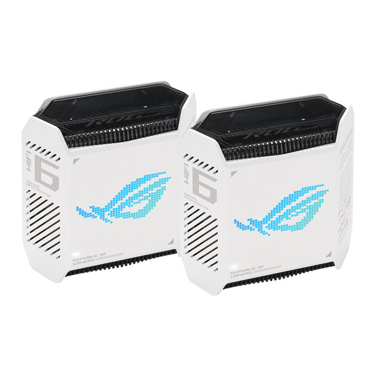 ASUS ROG Rapture Tri-Band GT6 AiMesh Ready White Gaming Router - 2 Pack