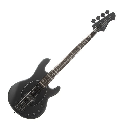 Fairclough OBP Satin Black, Black Pick Guard 4 String Bass Guitar