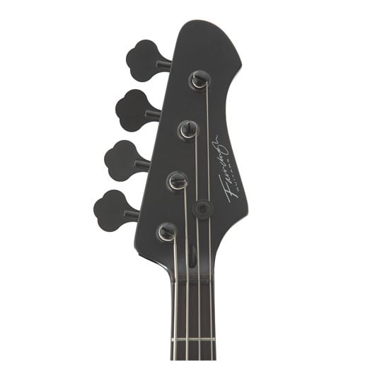 Fairclough OBP Satin Black, Black Pick Guard 4 String Bass Guitar : image 3
