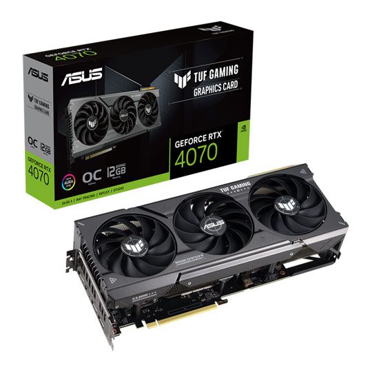 ASUS NVIDIA GeForce RTX 4070 12GB TUF Gaming OC Ada Lovelace Graphics Card : image 1