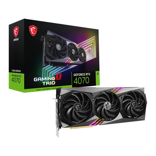 MSI NVIDIA GeForce RTX 4070 12GB GAMING X TRIO Ada Lovelace Graphics Card : image 1