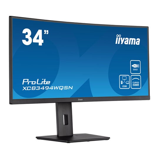 iyama ProLite XCB3494WQSN-B5 34" UWQHD 120Hz VA USB-C Dock Monitor : image 2