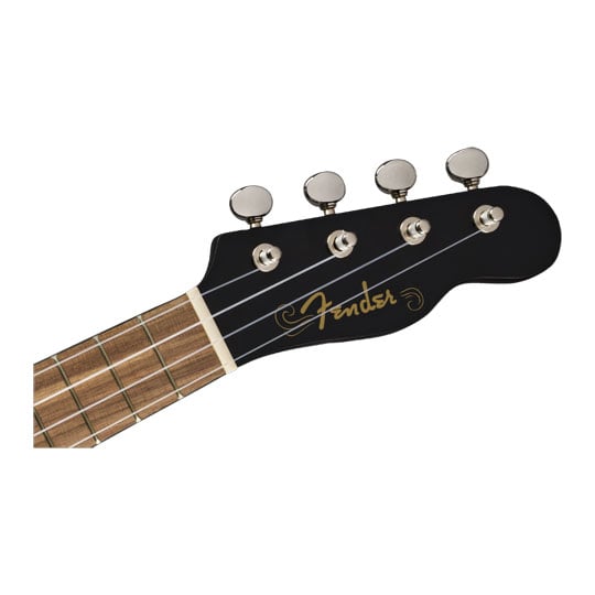 Fender Venice Soprano Uke, Walnut Fingerboard, Black : image 3