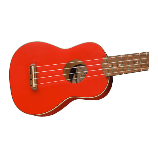 Fender FSR Venice Soprano Ukulele, Walnut Fingerboard, Fiesta Red
