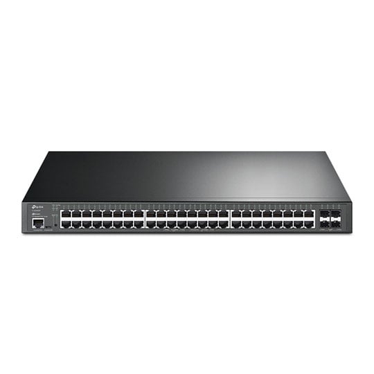 tp-link JetStream 48-Port Gigabit L2+ PoE+ Managed Rackmount Switch with 4x SFP Slots