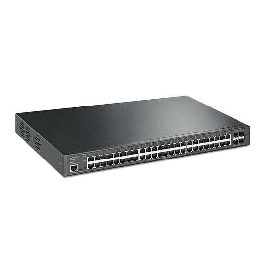 tp-link JetStream 48-Port Gigabit L2+ PoE+ Managed Rackmount Switch with 4x SFP Slots