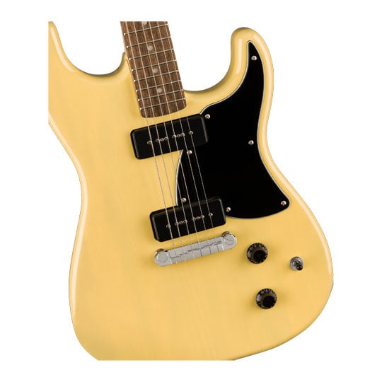 Squier- Paranormal Strat-O-Sonic, Laurel Fingerboard, Black Pickguard, Vintage Blonde