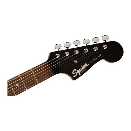 Squier - Paranormal Strat-O-Sonic, Laurel Fingerboard, Black Pickguard, Crimson Red Transparent : image 3