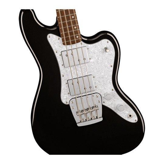 Squier - Paranormal Rascal Bass HH, Laurel Fingerboard, White Pearloid Pickguard, Metallic Black : image 3