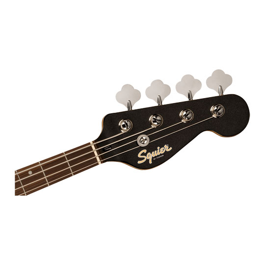 Squier - Paranormal Rascal Bass HH, Laurel Fingerboard, White Pearloid Pickguard, Metallic Black : image 4