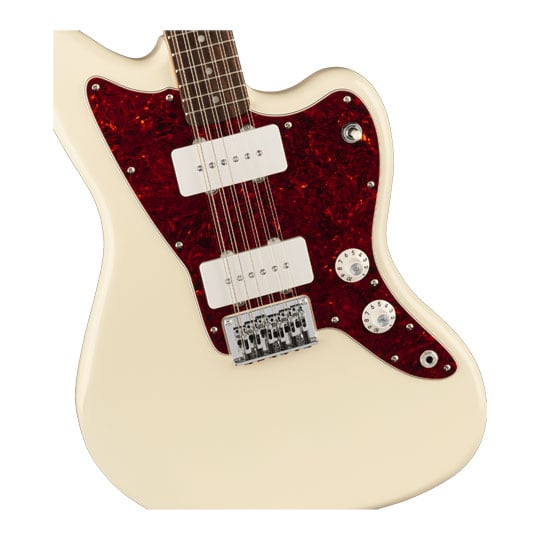 Squier Paranormal Jazzmaster XII, Laurel Fingerboard, Tortoiseshell Pickguard, Olympic White