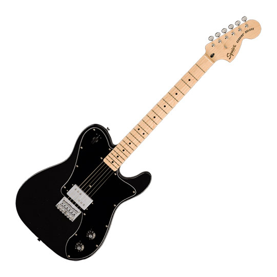 Squier - Paranormal Esquire® Deluxe, Maple Fingerboard, Black Pickguard, Metallic Black