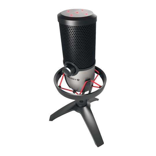 CHERRY UM 6.0 ADVANCED Black/Silver USB Desk Microphone with Shock Mount : image 4