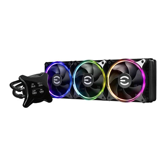 EVGA CLCx 360mm All-In-One RGB CPU Liquid Cooler with 2.1" LCD Screen : image 1