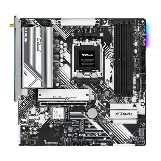 AsRock AMD A620M PRO RS WIFI MicroATX Motherboard
