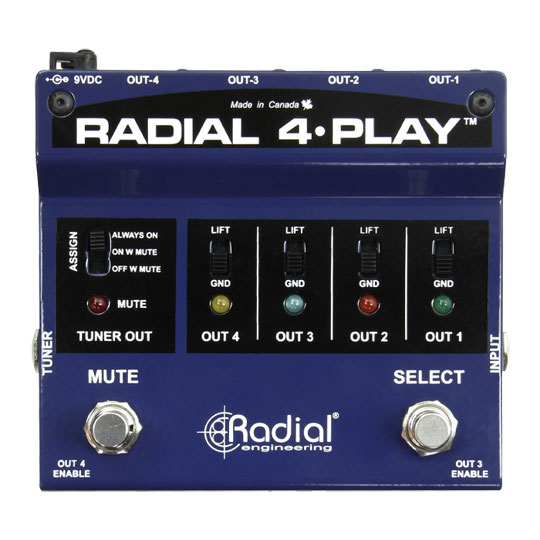 Radial 4-Play Multi-Output DI Box