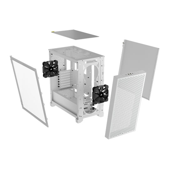 Corsair 3000D Airflow White Tempered Glass Mid-Tower ATX Case : image 3
