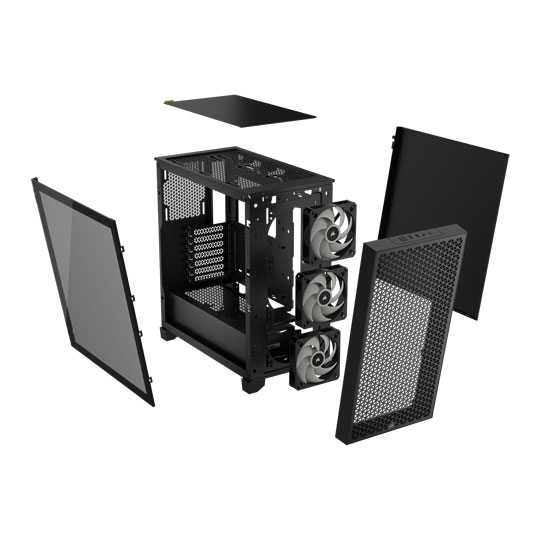 Corsair 3000D Airflow RGB Black Tempered Glass Mid-Tower ATX Case : image 3