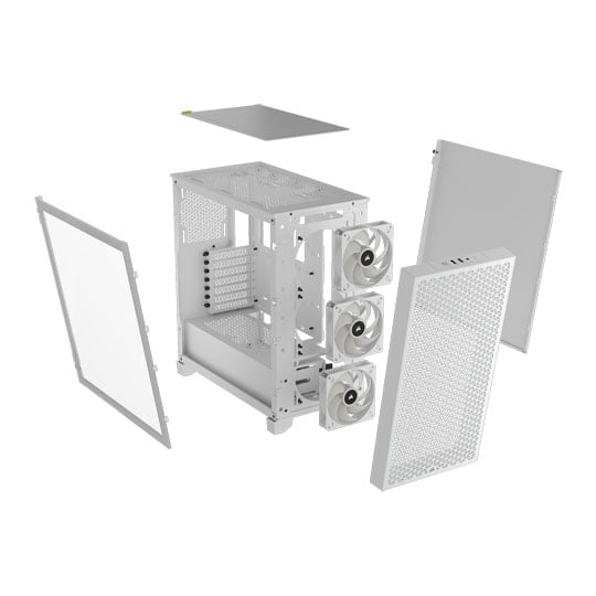 CORSAIR 3000D Airflow RGB White Tempered Glass Mid-Tower ATX Case : image 3