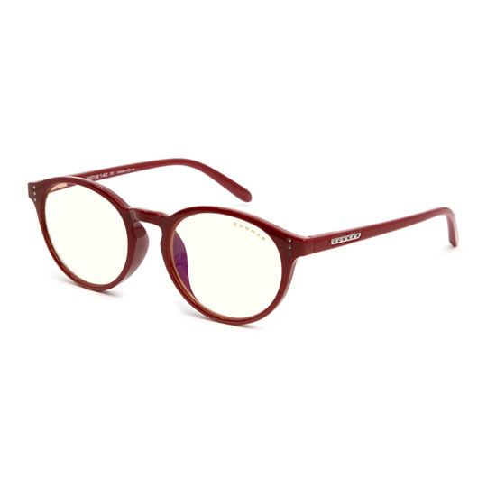 GUNNAR Optiks Attaché Blue Light Filter Glasses, Dark Red, Clear Tint