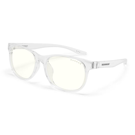 GUNNAR Optiks Rush Kids Large Blue Light Filter Glasses, Crystal, Clear Tint