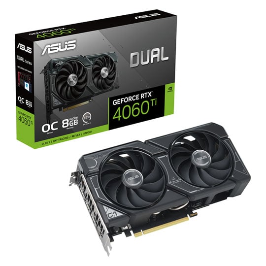 ASUS NVIDIA GeForce RTX 4060 Ti 8GB DUAL OC Ada Lovelace Graphics Card : image 1