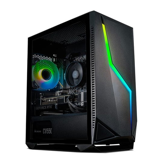Gaming PC with NVIDIA GeForce RTX 4060 Ti and AMD Ryzen 5 5500