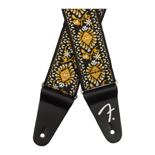 Fender Pasadena Woven Strap, Yellow Lotus, 2"